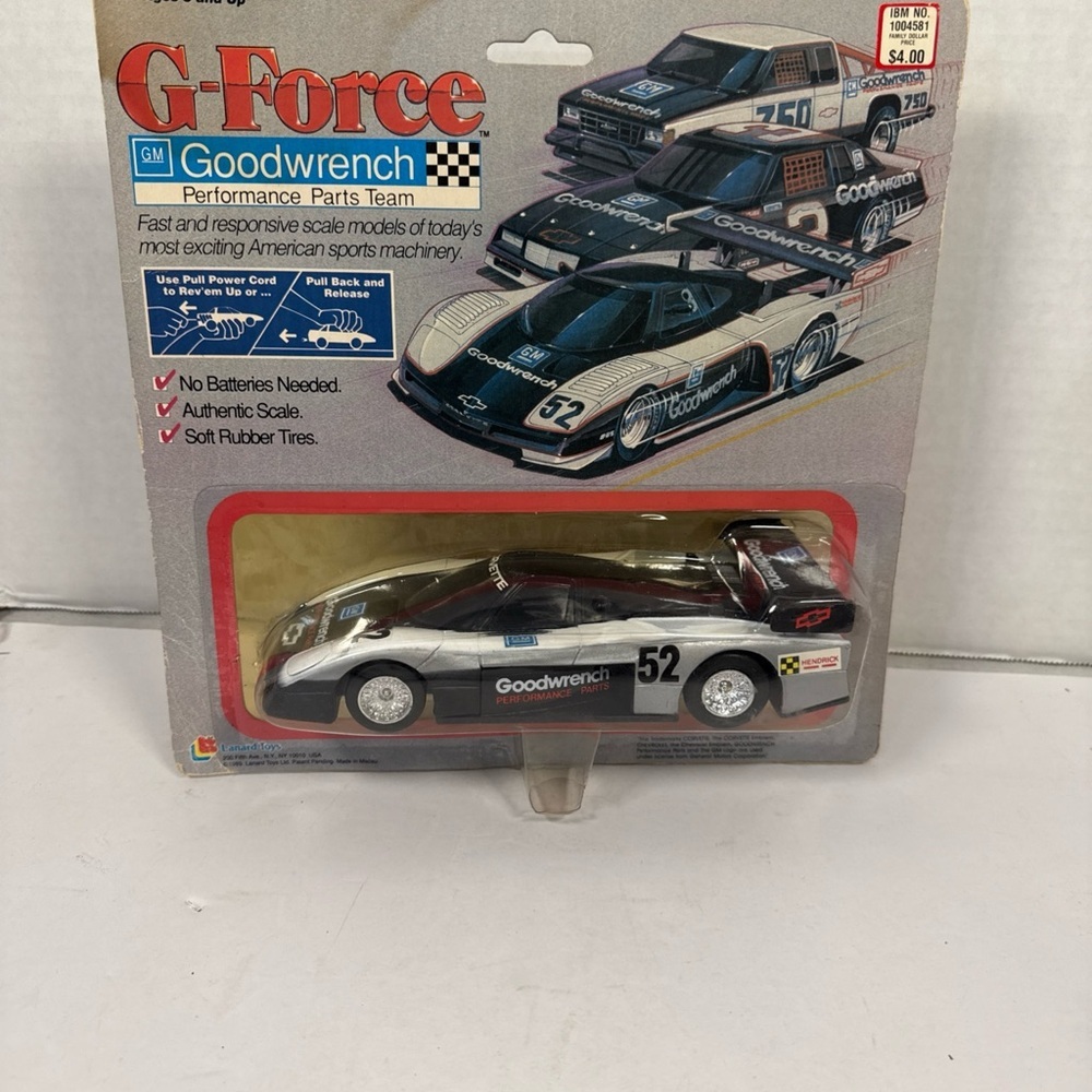 1989 Lanard Toys G Force GM Good wrench Performance Parts Team Corvette Race Car